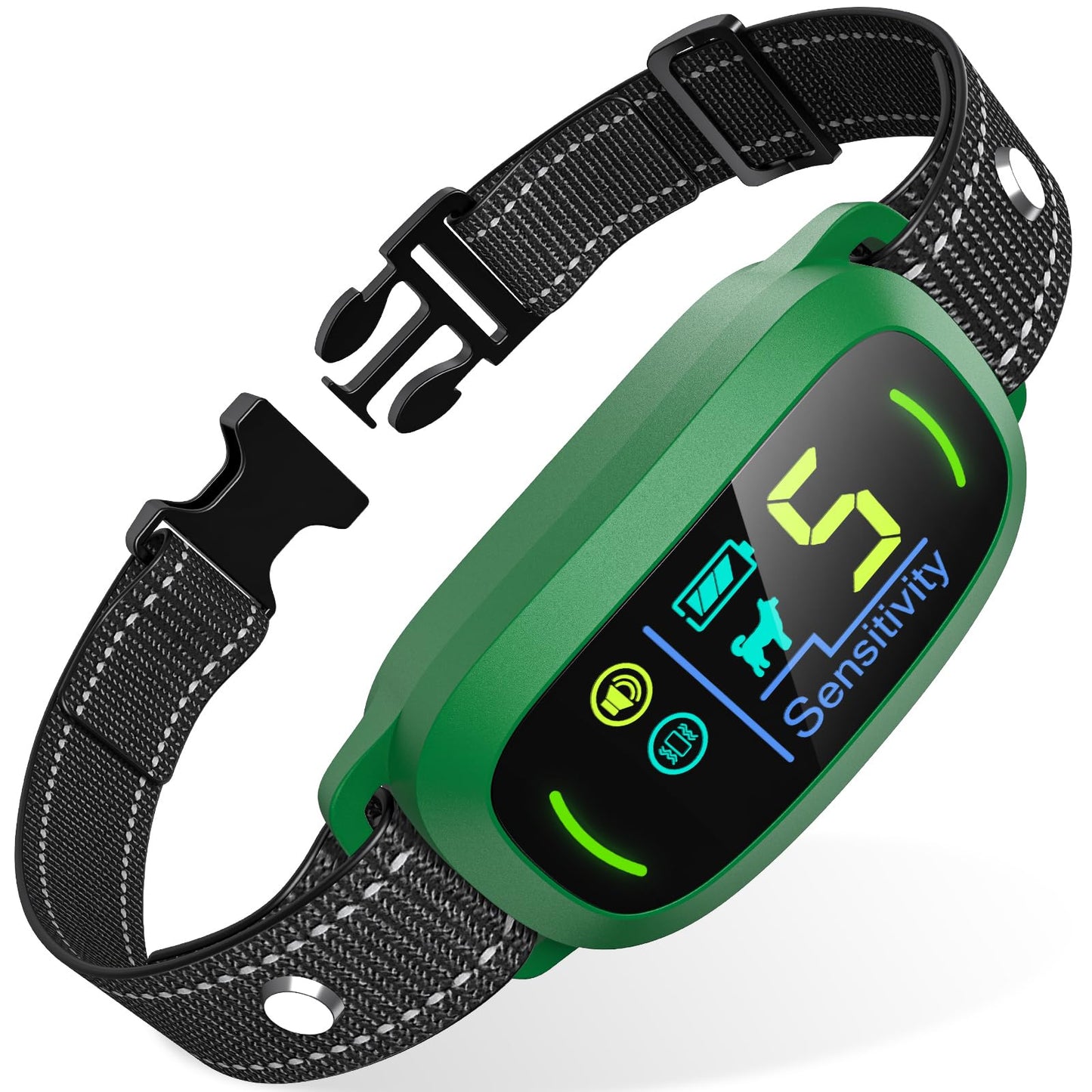 FAFAFROG Dog Bark Collar, Rechargeable Smart Collar, Anti Barking Training Collar with 5 Adjustable Sensitivity Beep Vibration, Bark Collar for Large Medium Small Dogs (Black)