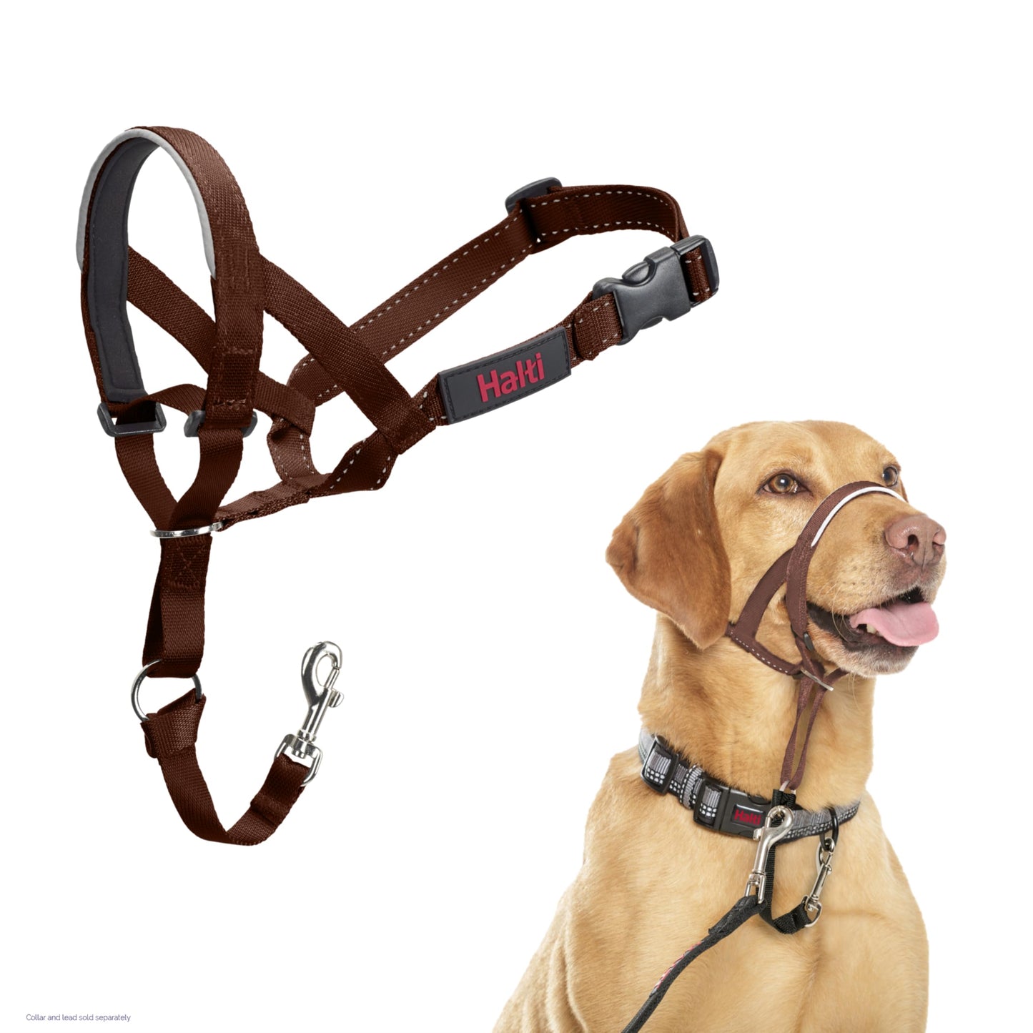 Halti Headcollar | Size 3, Black | Training Collar for Medium Dogs