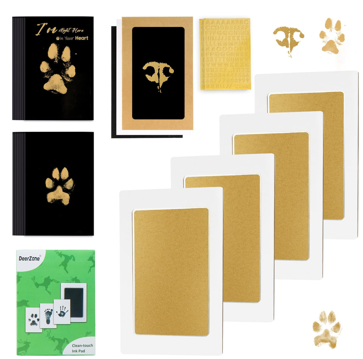 DeerZone Inkless Paw Print Kit,Dog Paw Print Kit,Dog Nose Print Kit