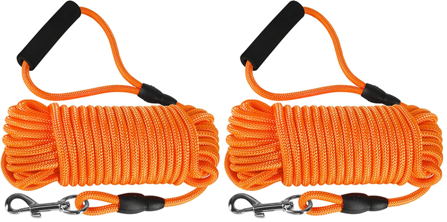 Vivifying Floating Long Dog Leash, 20FT Dog Training Leash, Lightweight Dog Check Cord Rope Lead with Comfortable Handle for Outside, Hiking, Swimming, Beach and Lake