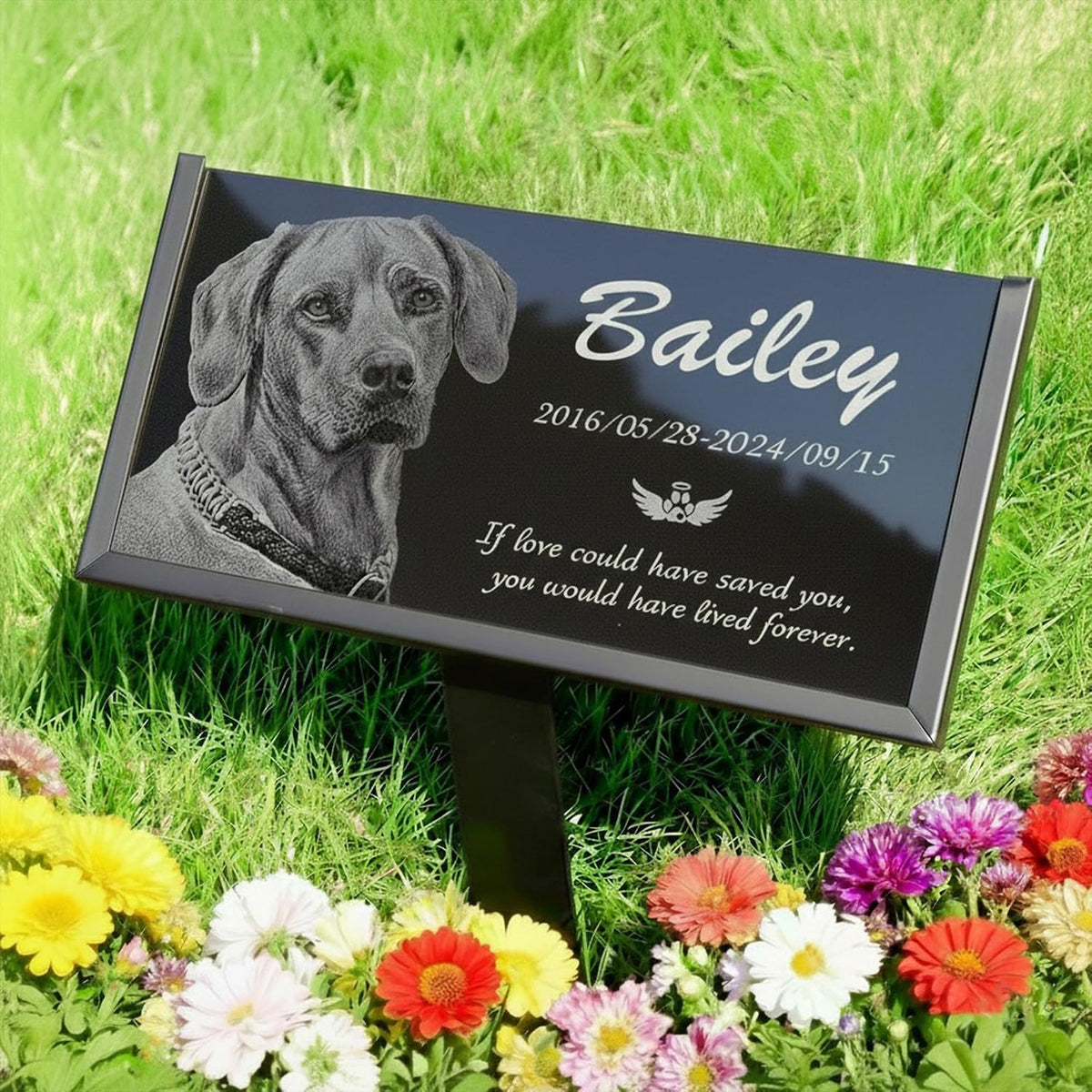 Personalized Pet Memorial Stone, Custom Grave Marker for Dogs