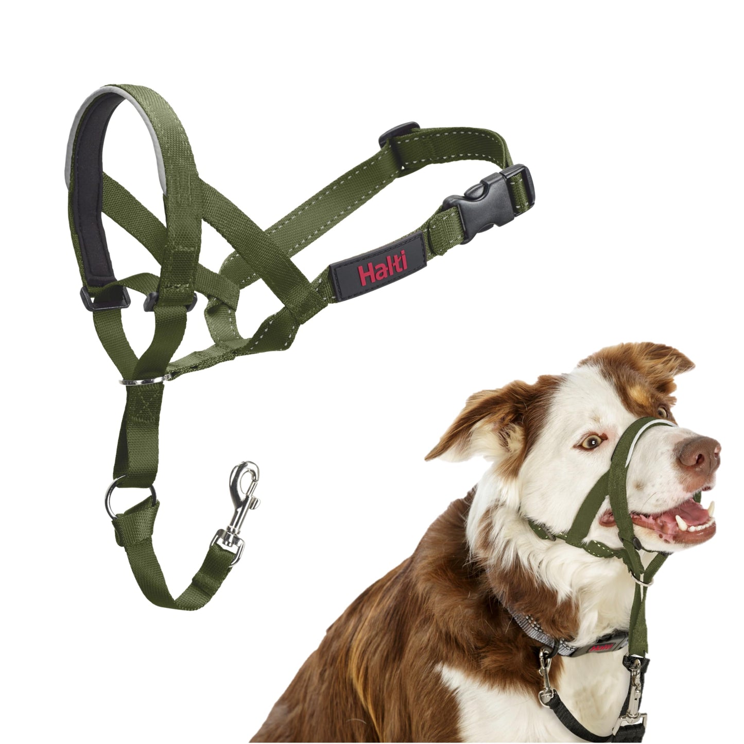 Halti Headcollar | Size 3, Black | Training Collar for Medium Dogs