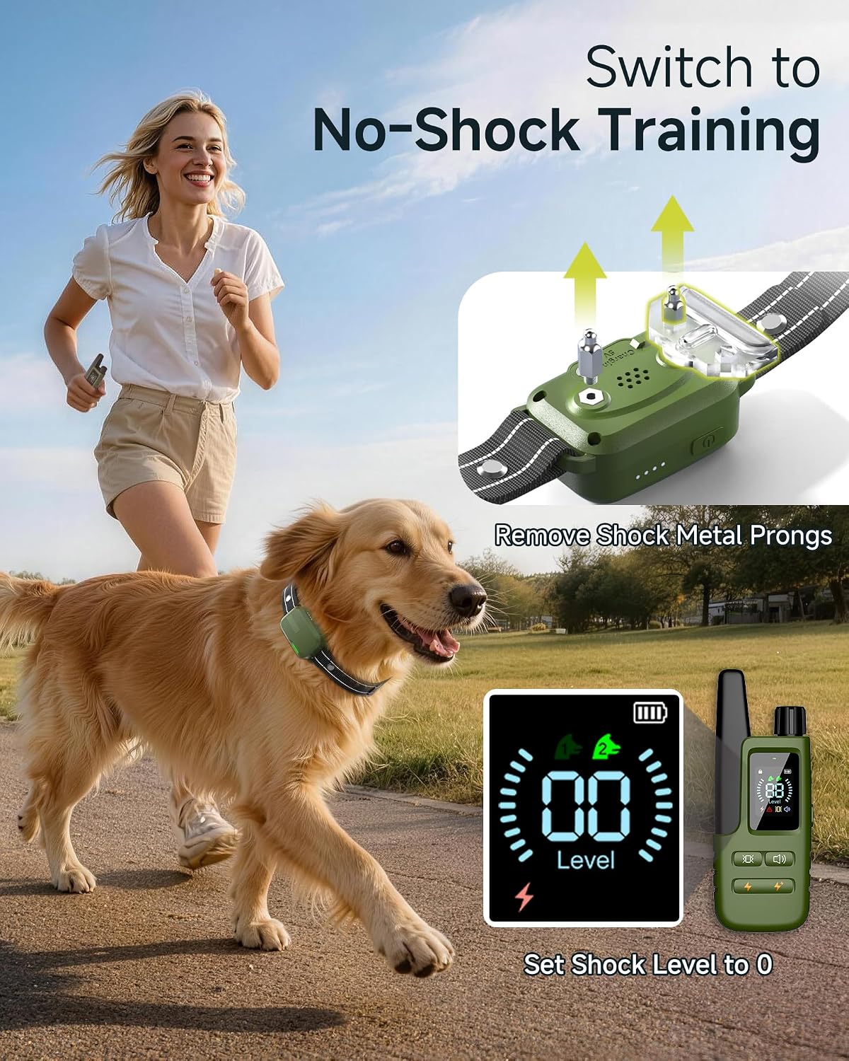 Dog Shock Collar - 4500FT Dog Training Collar with Remote for Dogs 10-120lb