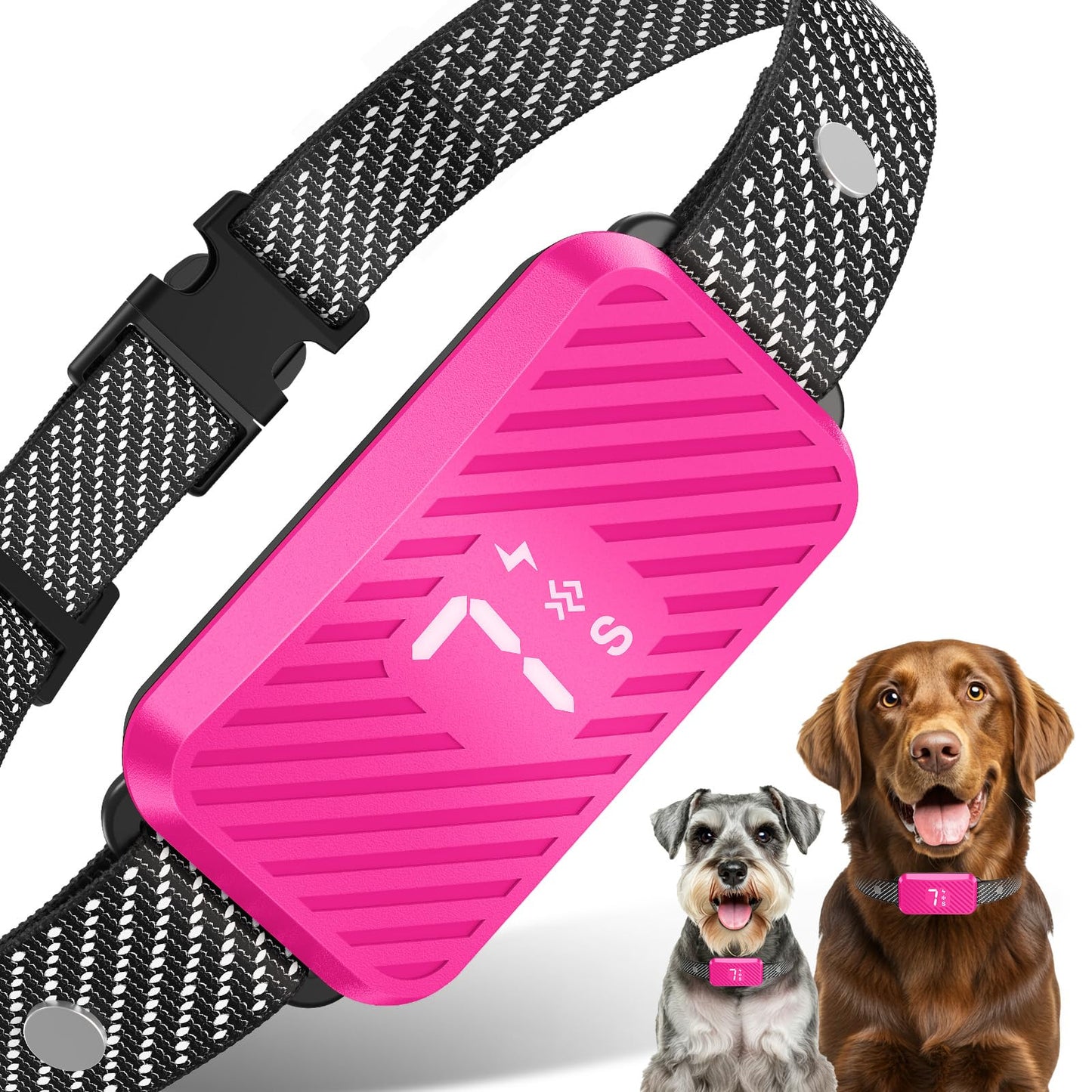 Dog Bark Collar for Large Medium Small Dogs, Effective No-Bark Collar, Smart Barking Collar, 2026 Upgraded Bark Collar with 7 Sensitivity, 3 Modes,Carrot Orange