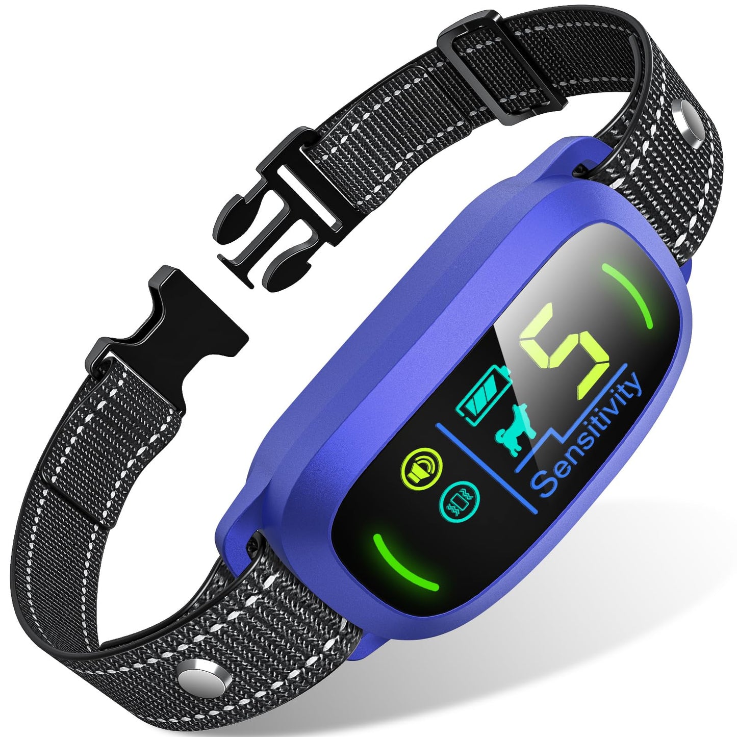 FAFAFROG Dog Bark Collar, Rechargeable Smart Collar, Anti Barking Training Collar with 5 Adjustable Sensitivity Beep Vibration, Bark Collar for Large Medium Small Dogs (Black)