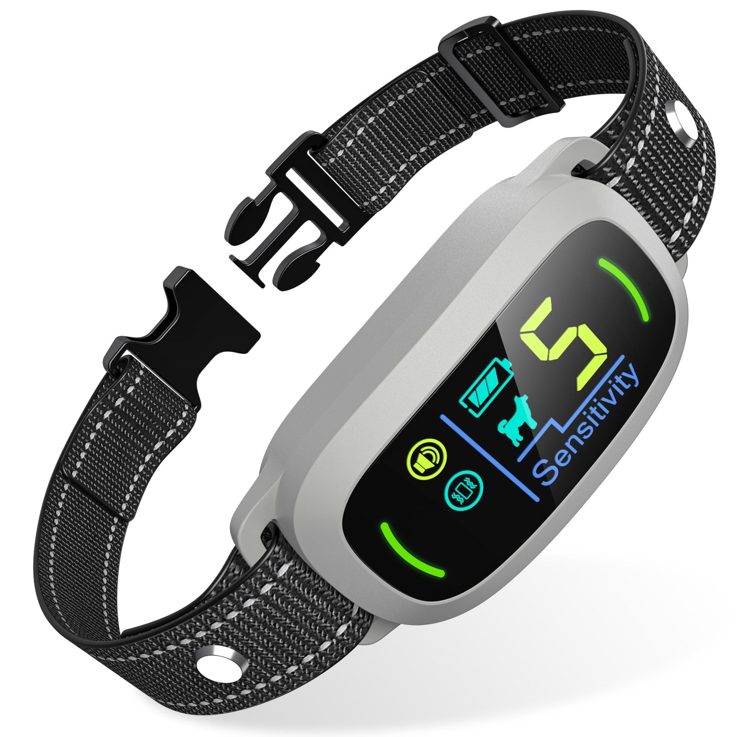 FAFAFROG Dog Bark Collar, Rechargeable Smart Collar, Anti Barking Training Collar with 5 Adjustable Sensitivity Beep Vibration, Bark Collar for Large Medium Small Dogs (Black)