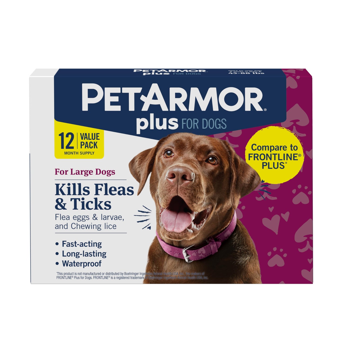 PetArmor Plus Flea & Tick Topical Dogs 89-132 lbs, 3-Month
