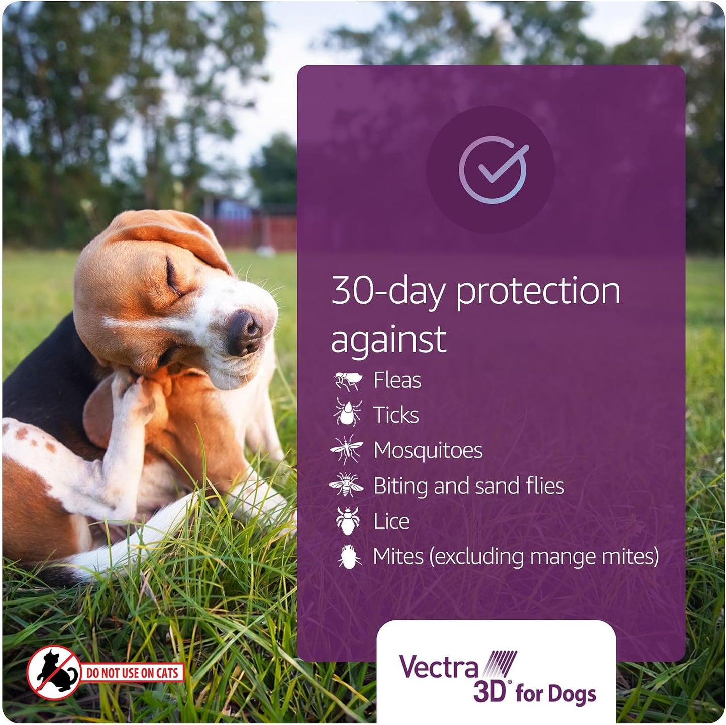 Vectra 3D Flea and Tick Prevention for Small Dogs 11-20 lbs, 3‑Month