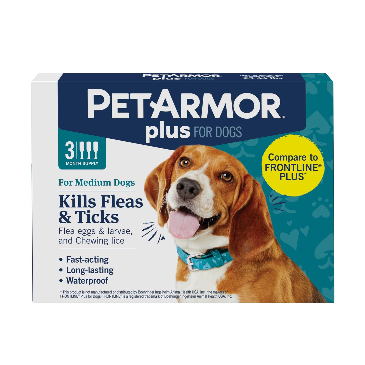 PetArmor Plus Flea & Tick Topical Dogs 89-132 lbs, 3-Month