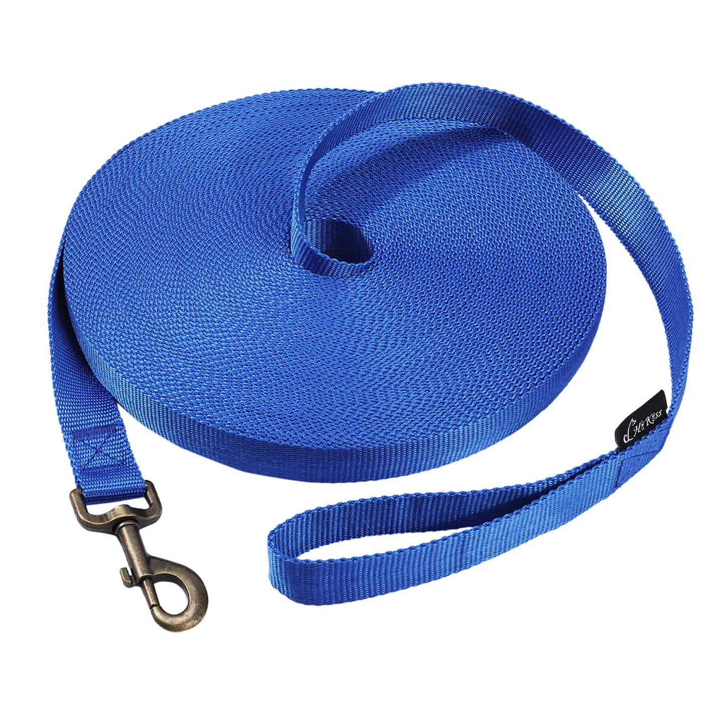 Hi Kiss Dog/Puppy Obedience Recall Training Agility Lead - 15ft 20ft 30ft 50ft 100ft Training Leash - Great for Play, Camping, or Backyard - Black 20ft