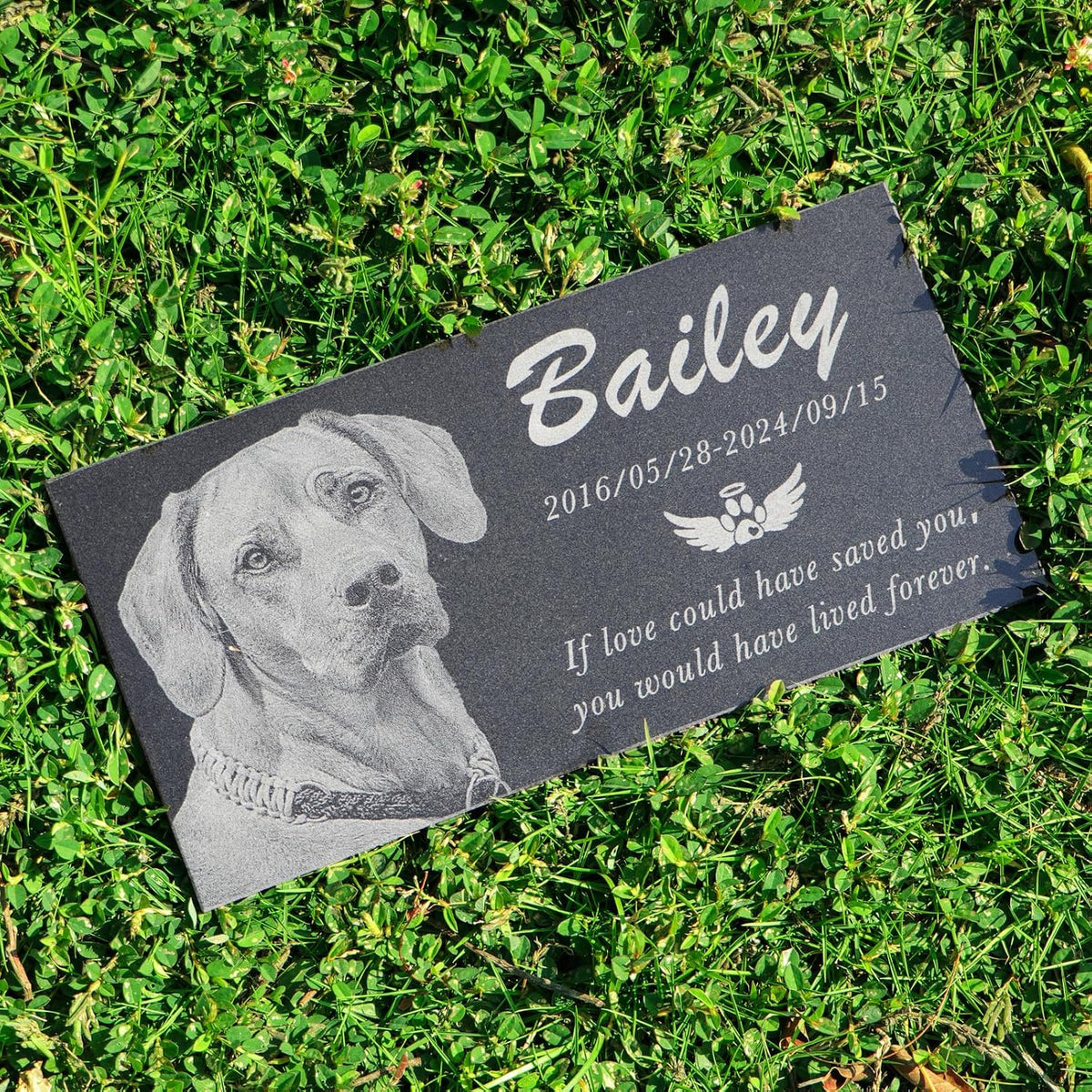 Personalized Pet Memorial Stone, Custom Grave Marker for Dogs
