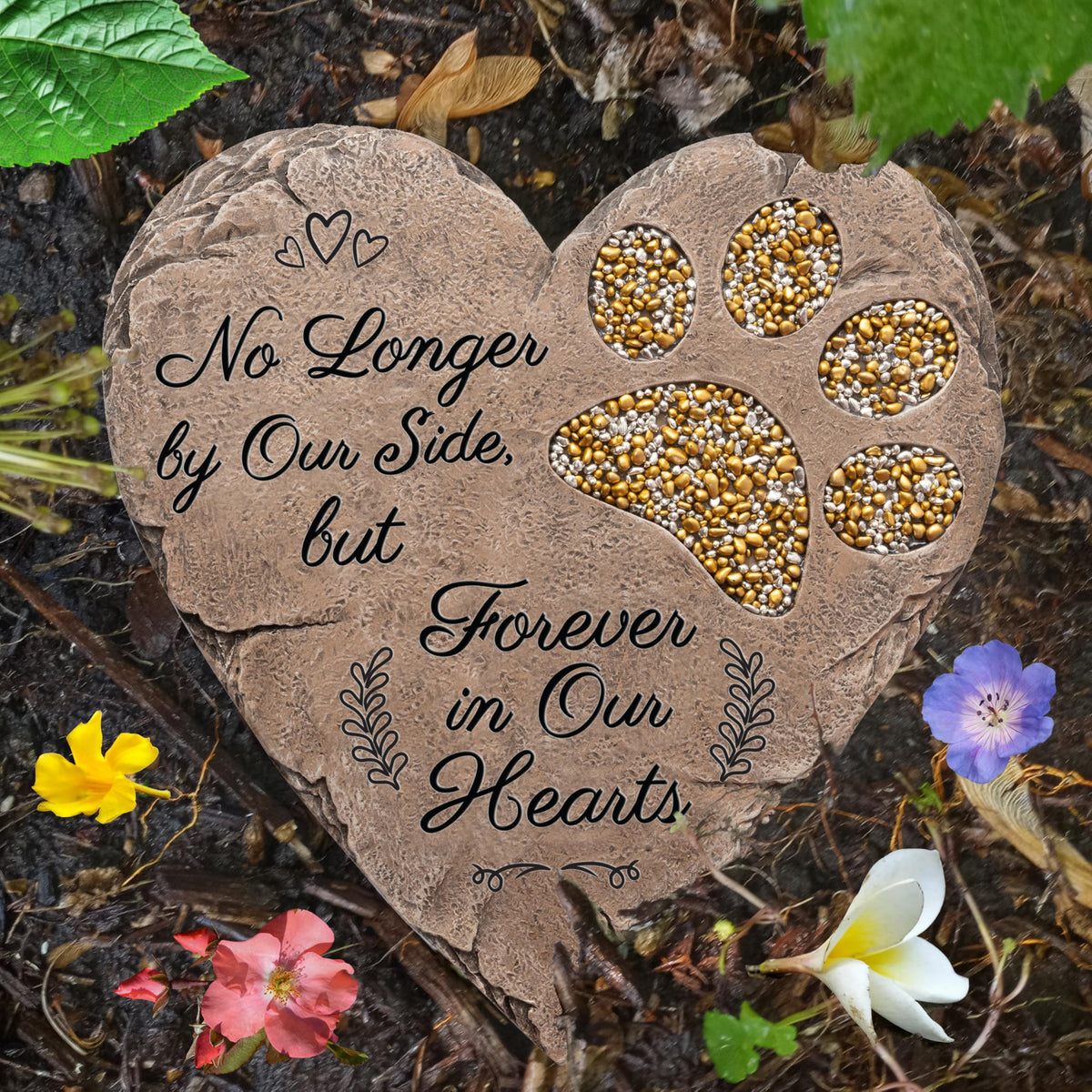 OBSI Dog Memorial Gifts for Loss of Dog Sympathy Gift - Rainbow Bridge Dog Memorial Stone for Remembrance Dog Passing Away Sympathy Gifts - Thoughtful Pet Loss Gifts - Brown